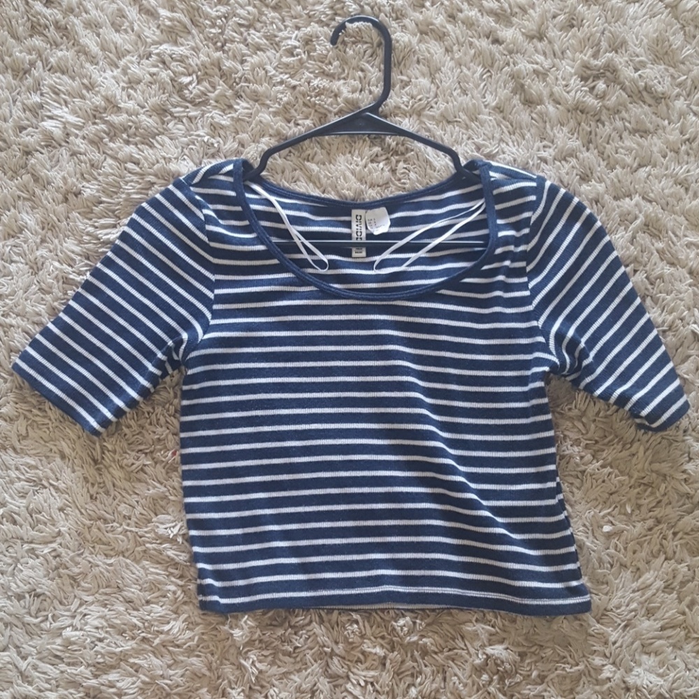 Striped Basic Crop Top